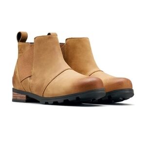 New Sorel Emelie Chelsea Boot Camel Brown Size 7.5 Womens